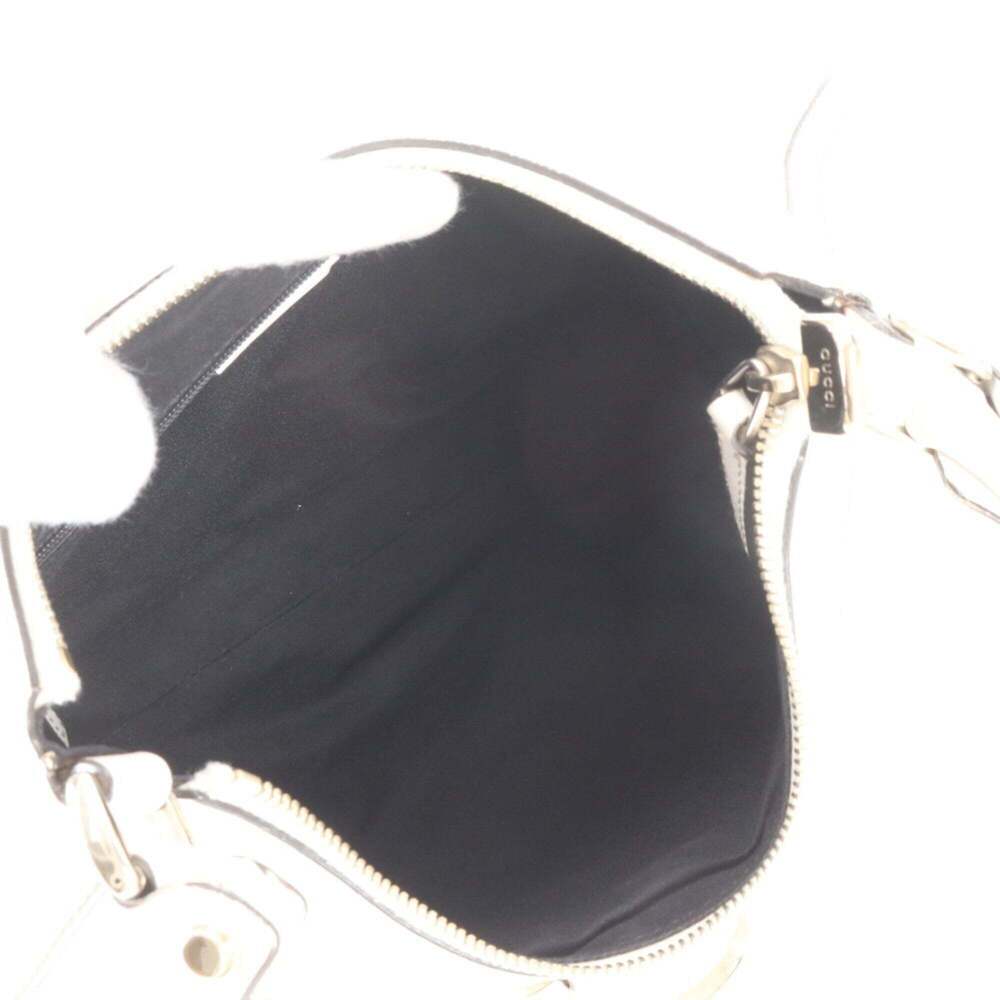 GUCCI White Leather Shoulder Bag - Picture 7 of 10
